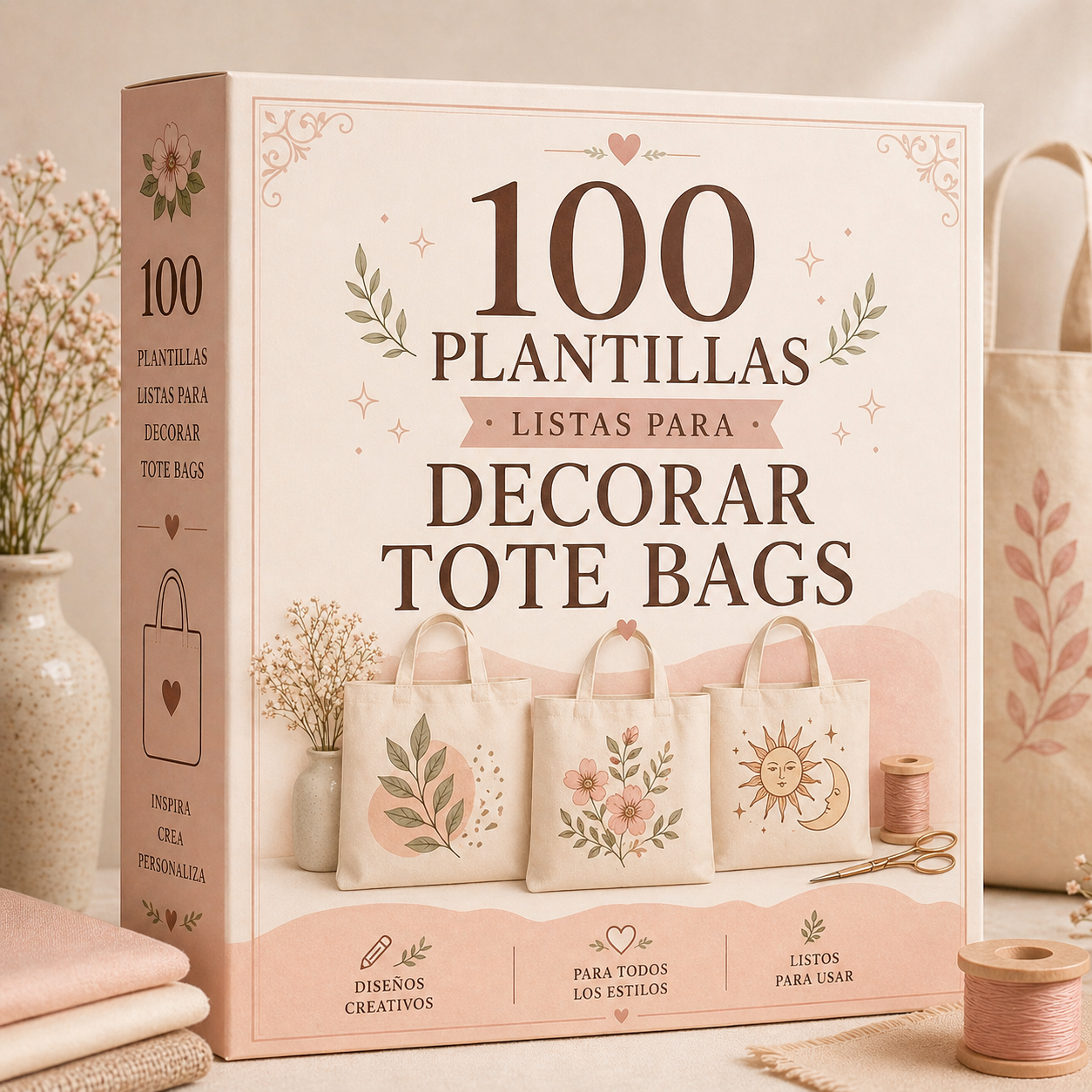 100 PLANTILLAS DECORACIÓN DE TOTE BAGS