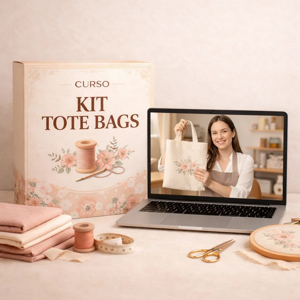 KIT TOTE BAGS (CURSO + 5 BONUS DE REGALO)